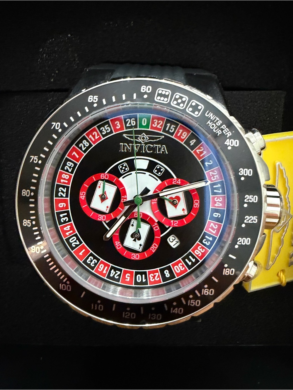 Invicta Aviator Monte Carlo Black and Red Chronograph Watch